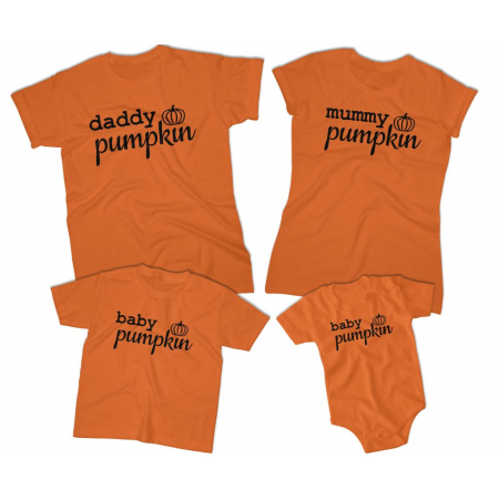 Zestaw koszulek rodzinnych na sztuki na Halloween Pumpkin